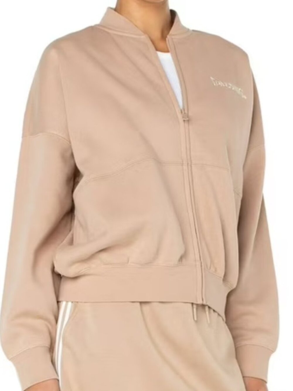 NWT! Spaulding Fleece Bomber Jacket Tan Size XS